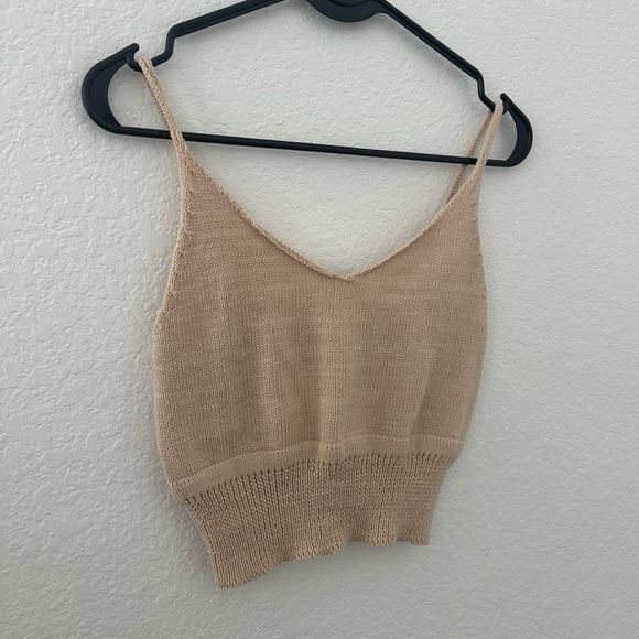 BE COOL Tan Knit Camisole Top - Picture 1 of 2